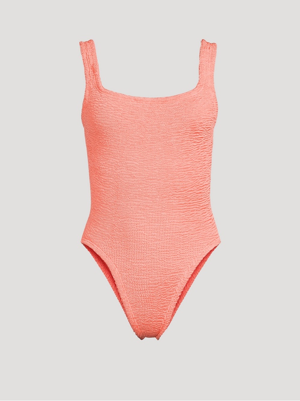 Hunza G Square Neck One Piece Coral swimsuit